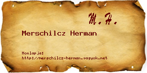 Merschilcz Herman névjegykártya
